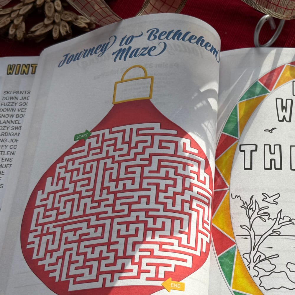 advent christmas light & joy: 26 days of scripture, coloring, puzzles, and holiday fun