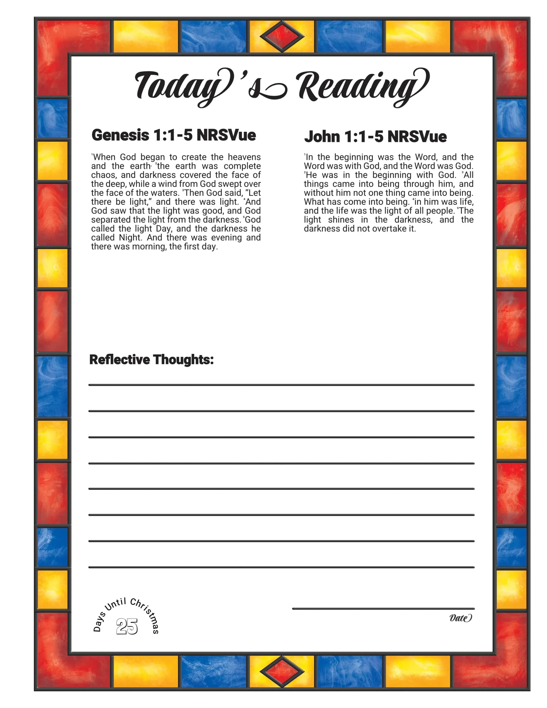 Home Picture of a page from the book showing the first example of the section called Today